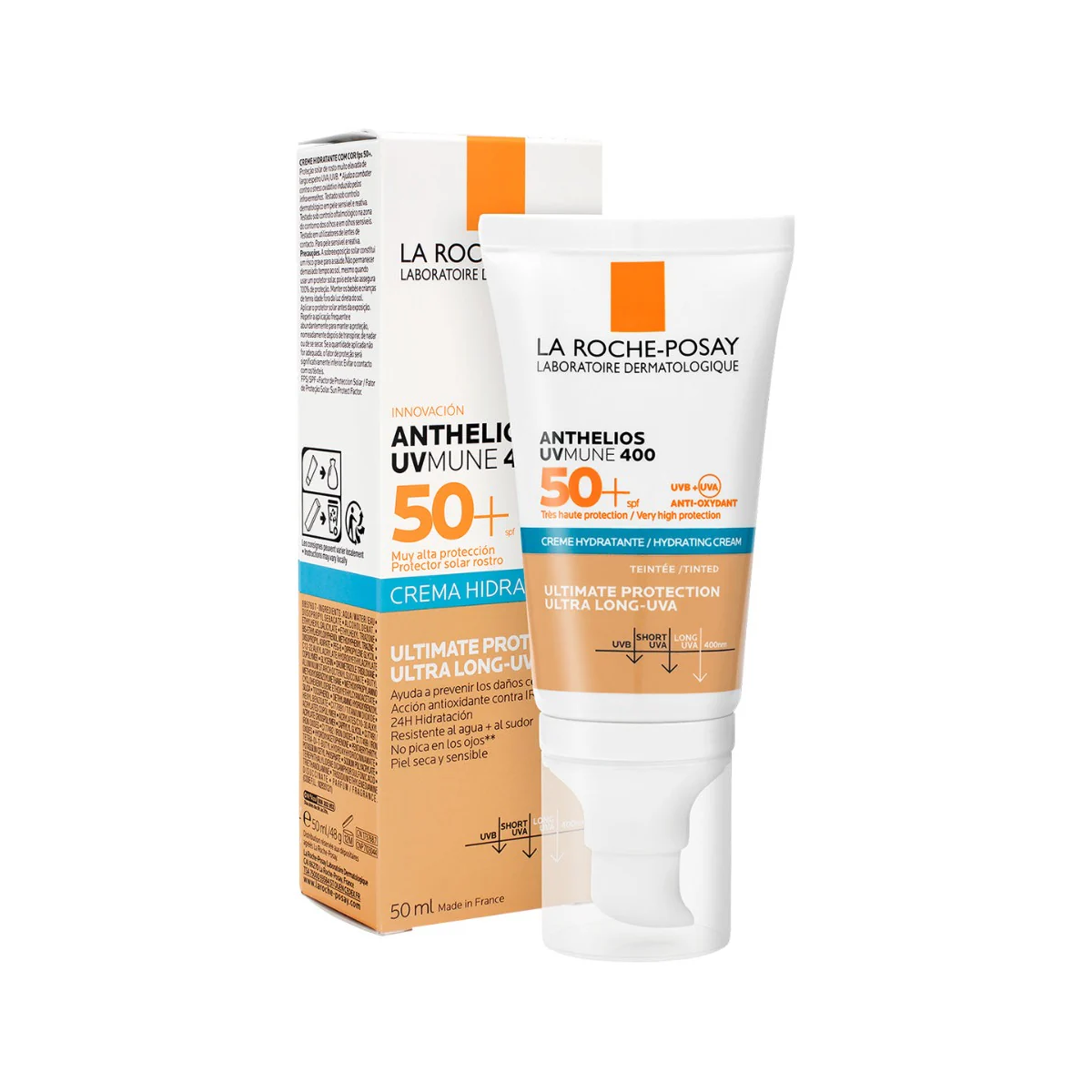 ANTHELIOS UV MUNE 400 FPS50+ CREMA C/COLOR 50ML