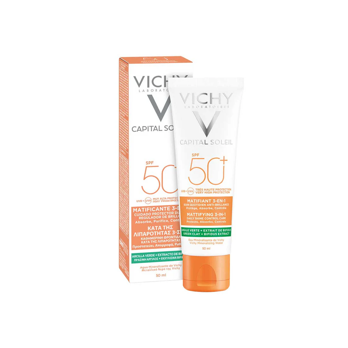 CAPITAL SOLEIL MATIFICANTE 3 EN 1 FPS50 50ML